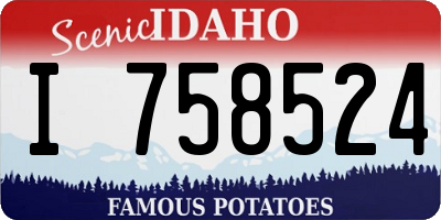 ID license plate I758524