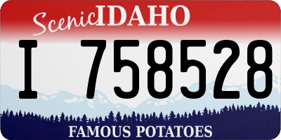 ID license plate I758528