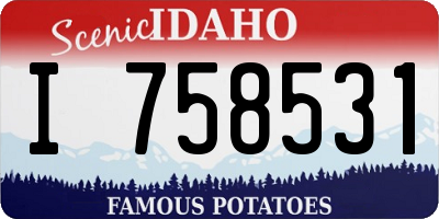 ID license plate I758531