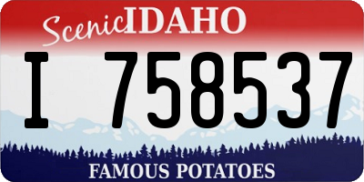 ID license plate I758537