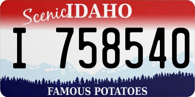 ID license plate I758540