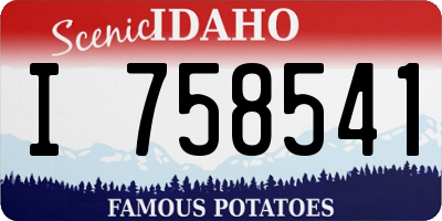 ID license plate I758541