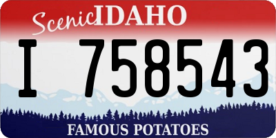 ID license plate I758543