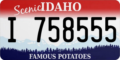 ID license plate I758555