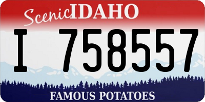 ID license plate I758557