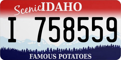 ID license plate I758559