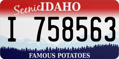 ID license plate I758563
