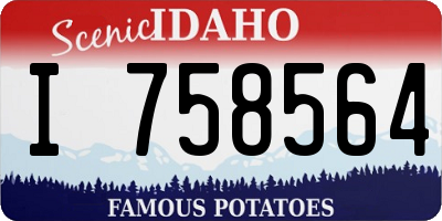 ID license plate I758564
