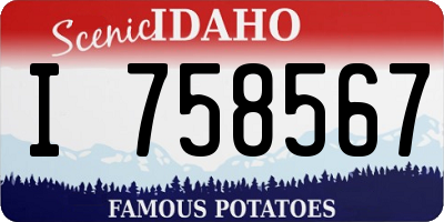 ID license plate I758567