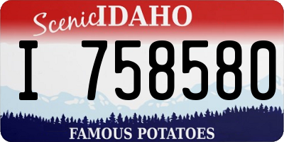 ID license plate I758580