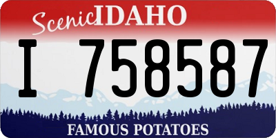 ID license plate I758587