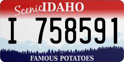 ID license plate I758591