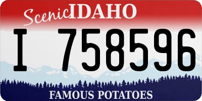 ID license plate I758596