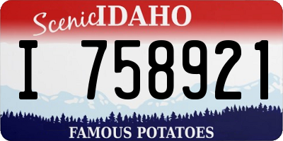 ID license plate I758921