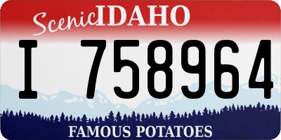 ID license plate I758964