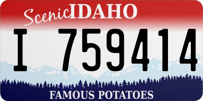 ID license plate I759414