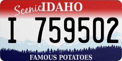 ID license plate I759502