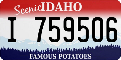 ID license plate I759506