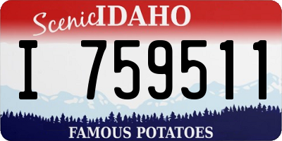 ID license plate I759511