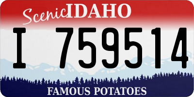 ID license plate I759514
