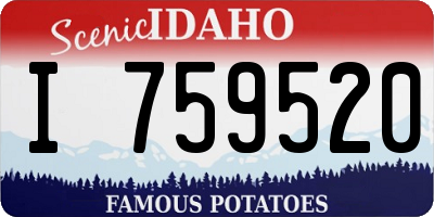 ID license plate I759520