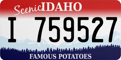 ID license plate I759527