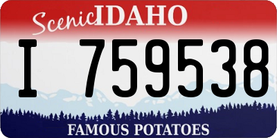 ID license plate I759538