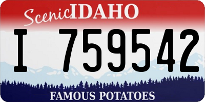 ID license plate I759542