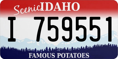ID license plate I759551