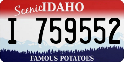 ID license plate I759552