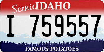 ID license plate I759557