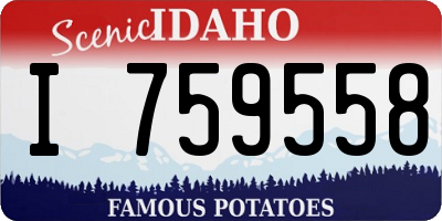 ID license plate I759558