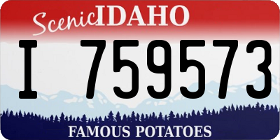 ID license plate I759573