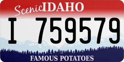 ID license plate I759579