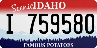 ID license plate I759580