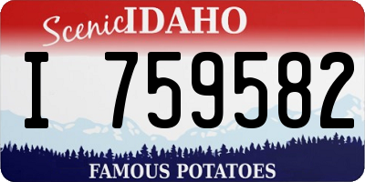 ID license plate I759582