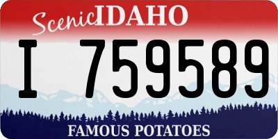 ID license plate I759589