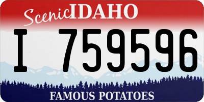 ID license plate I759596