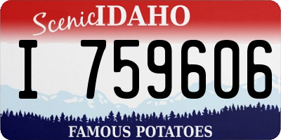 ID license plate I759606