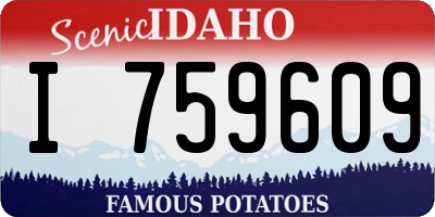 ID license plate I759609