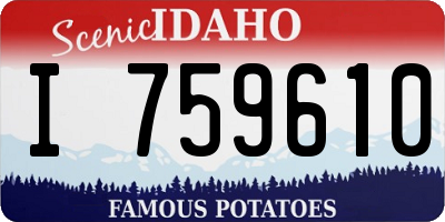ID license plate I759610