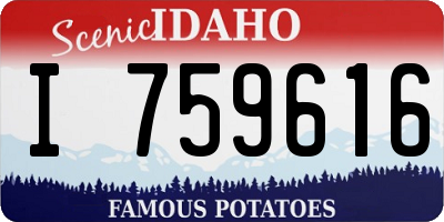 ID license plate I759616