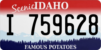 ID license plate I759628