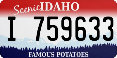 ID license plate I759633