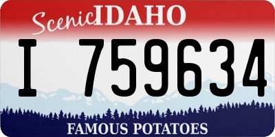 ID license plate I759634