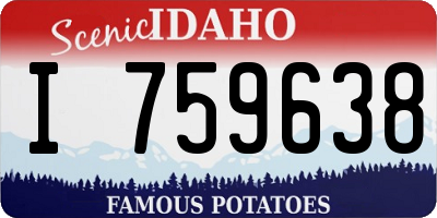 ID license plate I759638