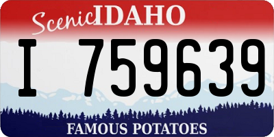 ID license plate I759639