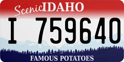 ID license plate I759640