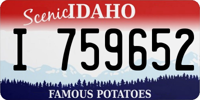 ID license plate I759652