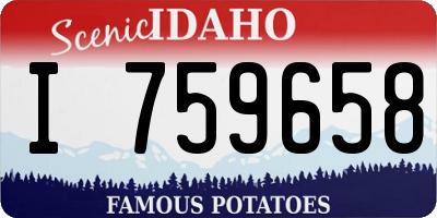 ID license plate I759658